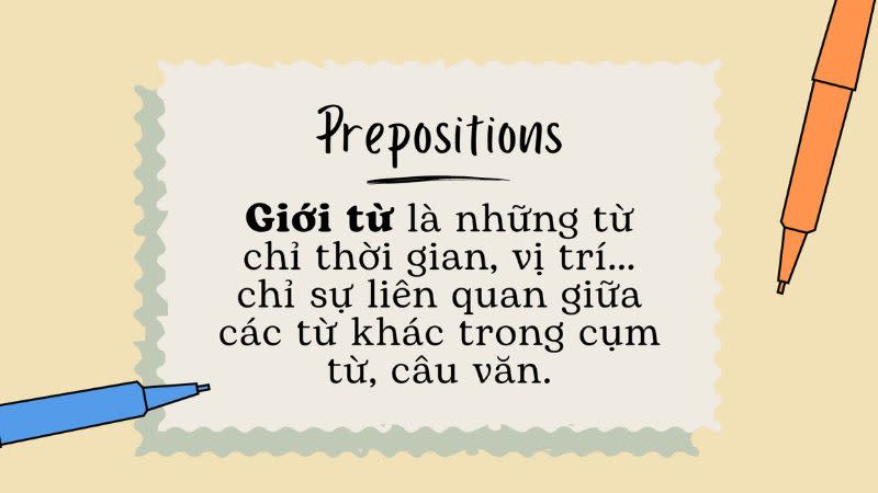 giới từ trong tiếng anh