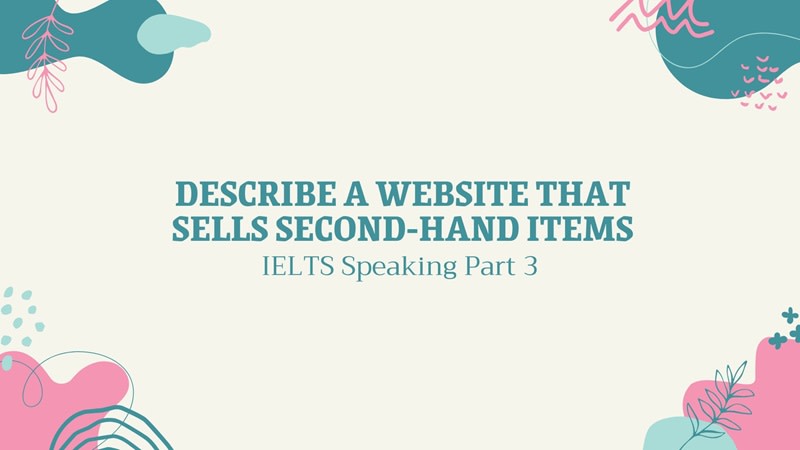 Describe a website that sells second-hand items part 3