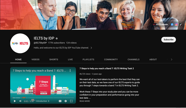 IELTS by IDP Youtube