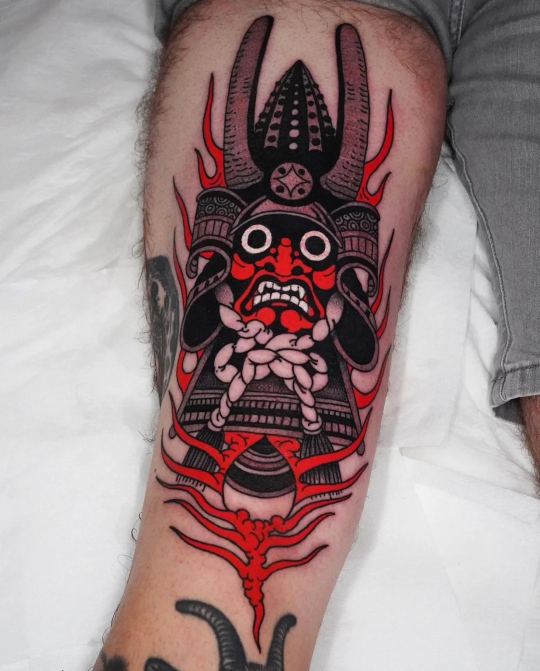 Intricate colour tattoo by Red Point Tattoo, London.
