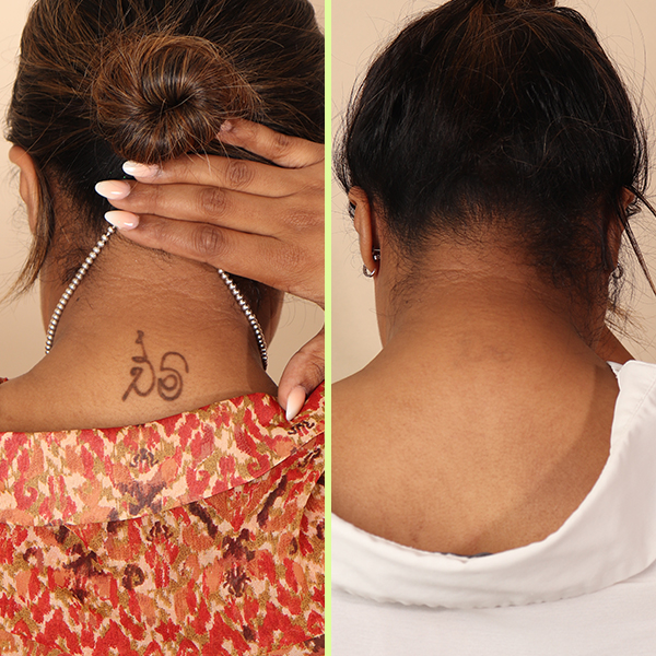 Back of neck tattoo