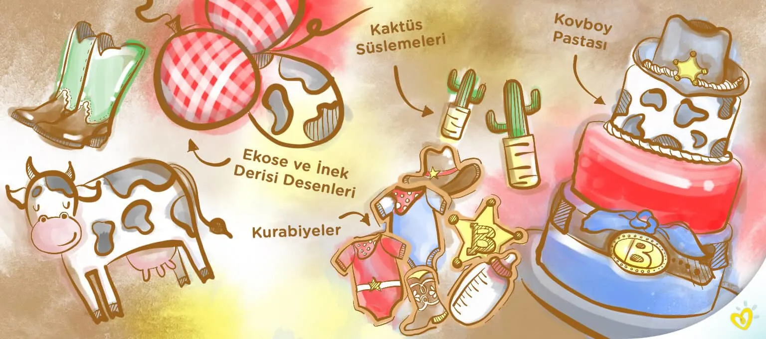 kovboy bebek partisi fikirleri erkek çocuklar