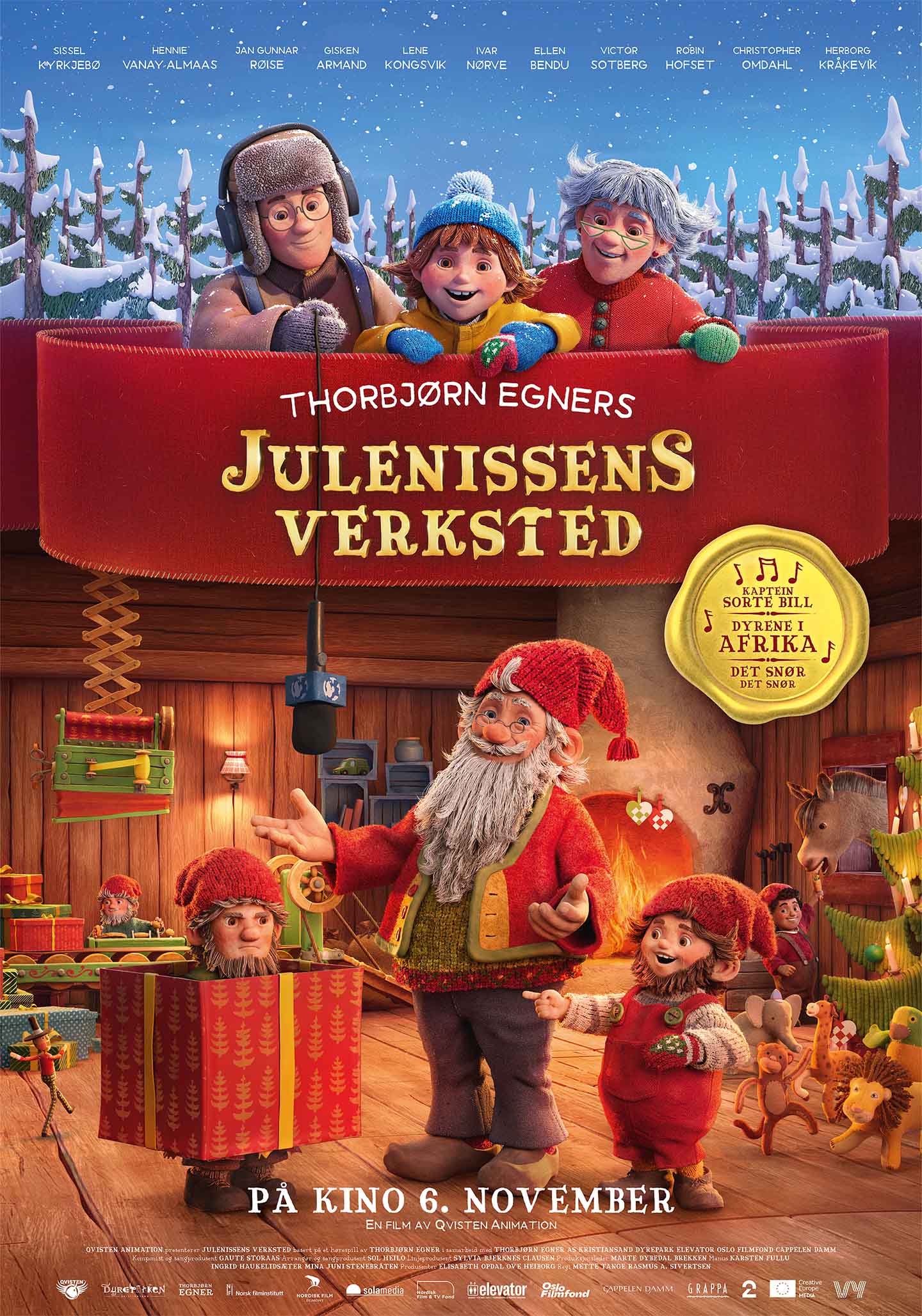 Filmposter fra filmen Julenissens verksted.