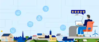 Illustration Utility Services Business Process Outsourcing (BPO) Energiewirtschaft