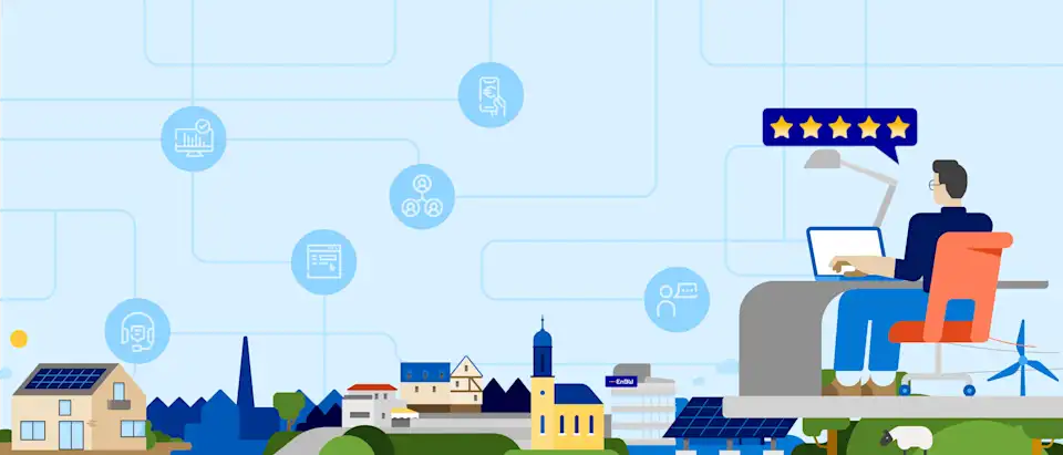 Illustration Utility Services Business Process Outsourcing (BPO) Energiewirtschaft