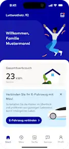 EnBW Mavi App-Screen Ladeübersicht Ladeeinrichtung E-Auto verbinden