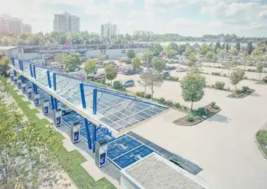 Foto EnBW Ladestation Parkplatz Unterhaching
