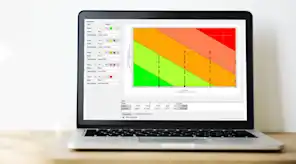 Infografik auf einem Laptopscreen