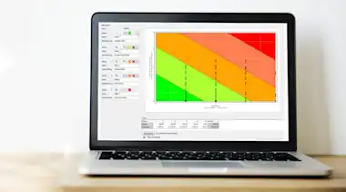 Infografik auf einem Laptopscreen