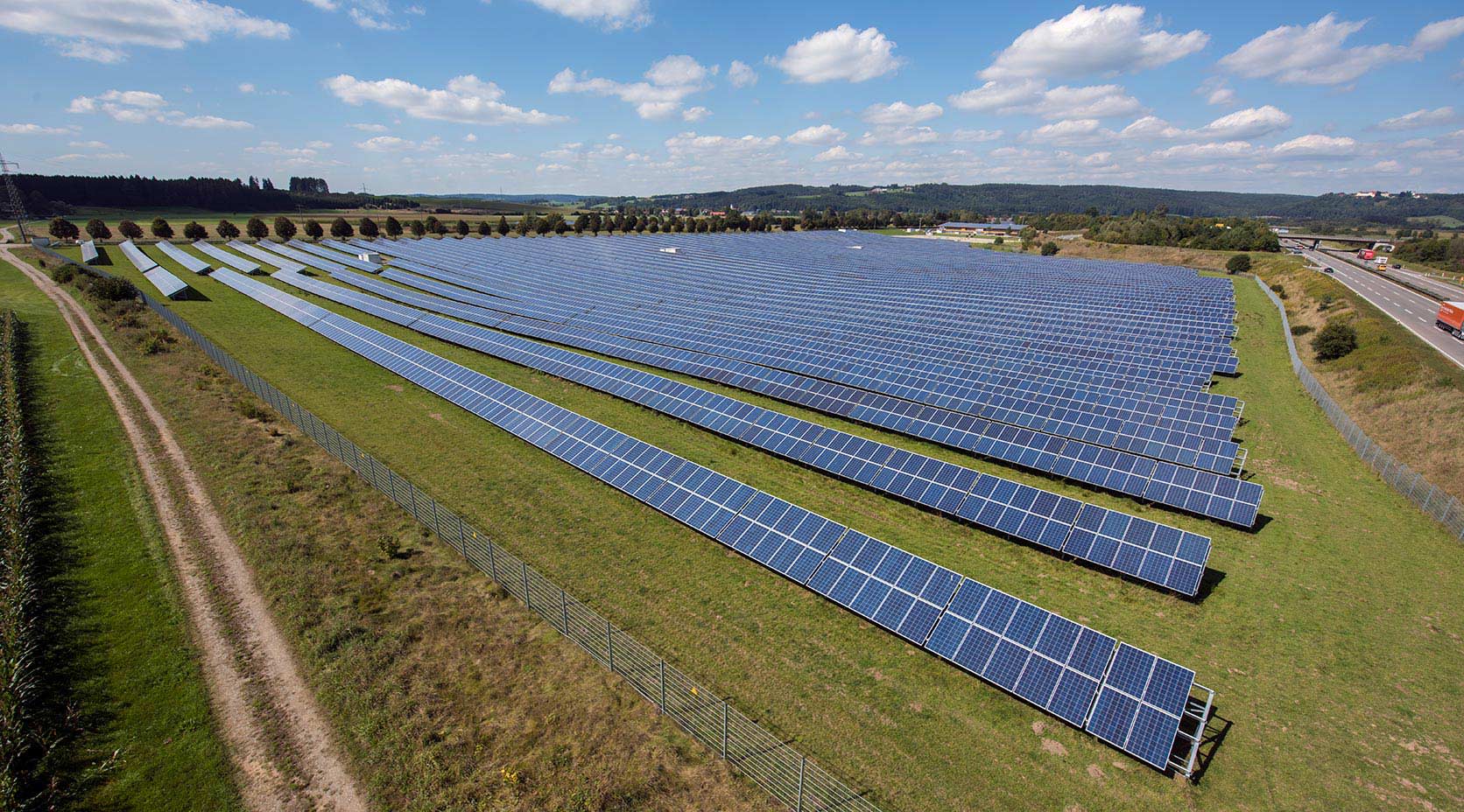 Der EnBW-Solarpark in Leutkirch