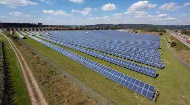 Der EnBW-Solarpark in Leutkirch