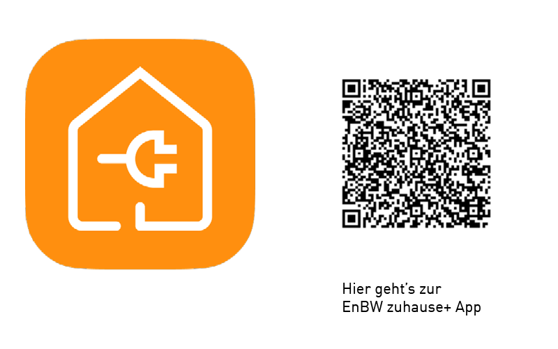 QR Code zum Download der EnBW zuhause+ App
