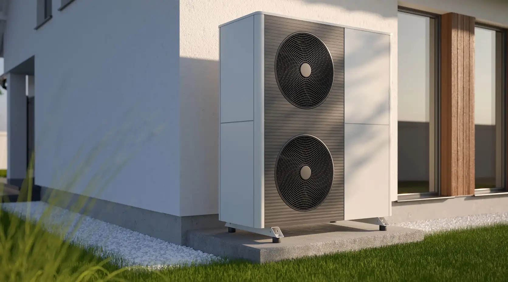 Moderne Wärmepumpe