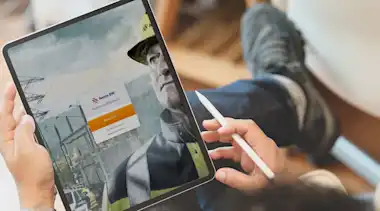 Kommunenportal Login am Tablet