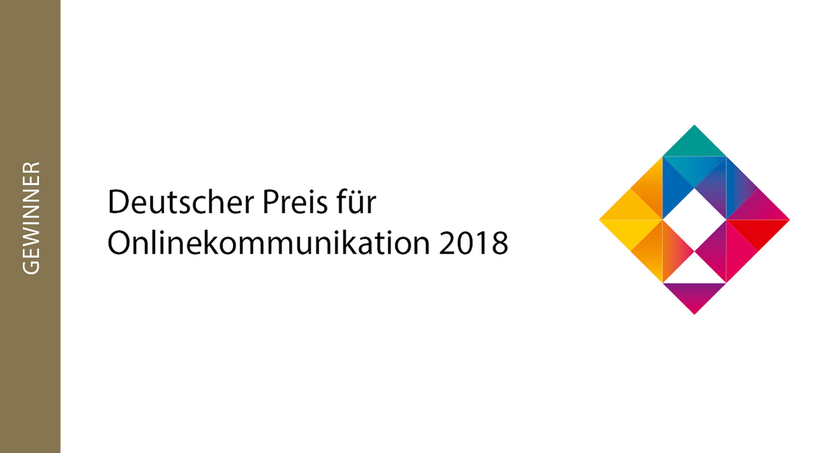 Deutscher Preis für Onlinekommunikation 2018