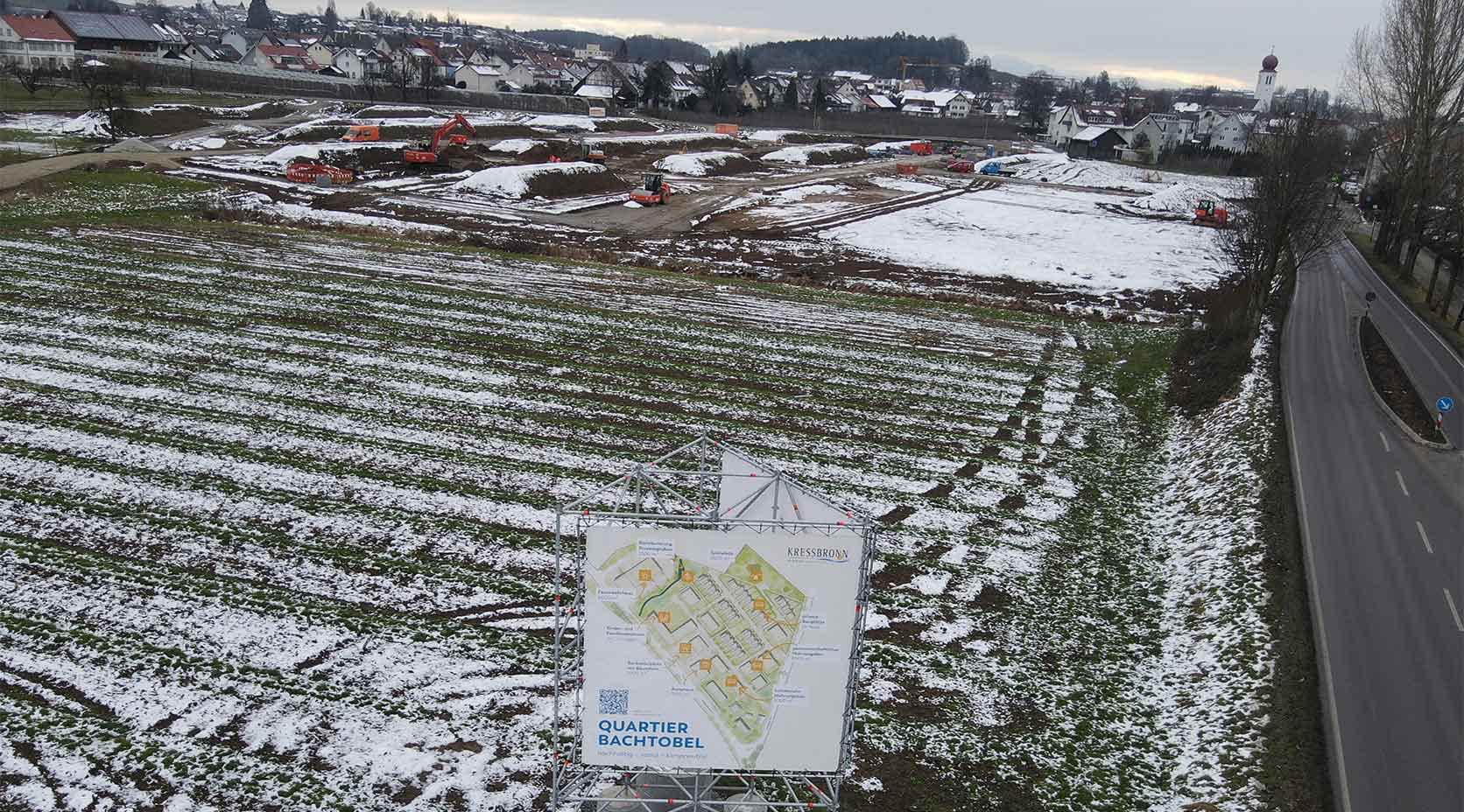 Luftaufnahme des Quartiers Bachtobel in Kressbronn am Bodensee