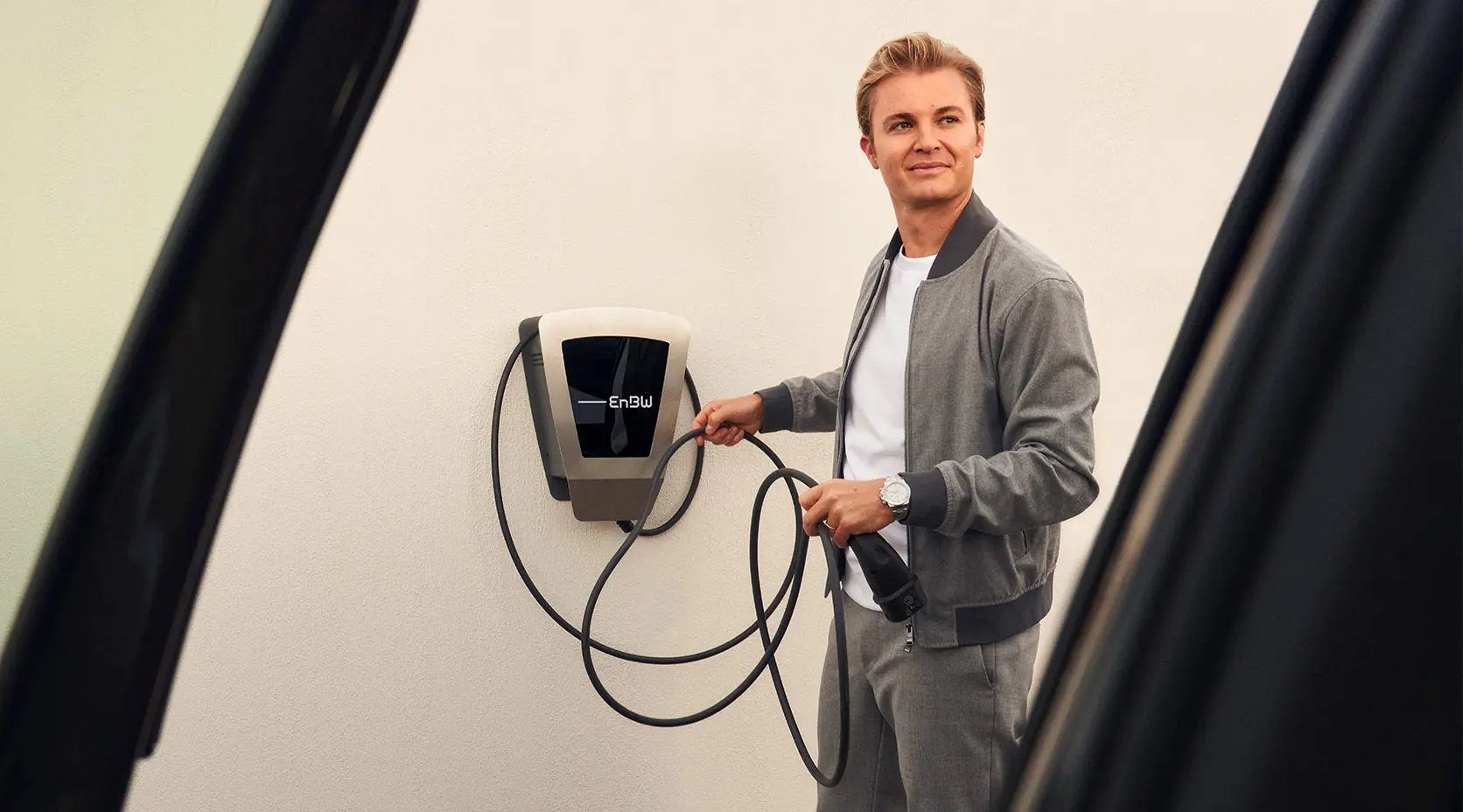 Nico Rosberg mit Wallbox