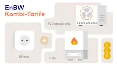 Illustration für EnBW Kombi-Tarife mit Strom und Gas oder Strom und Wärmestrom