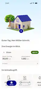 Dashboard in der EnBW zuhause+ App