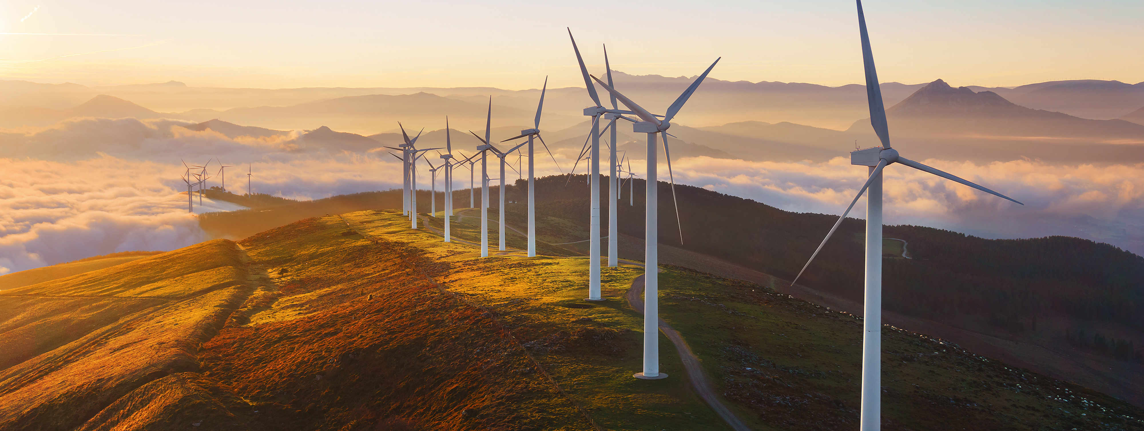 Windpark in den Bergen