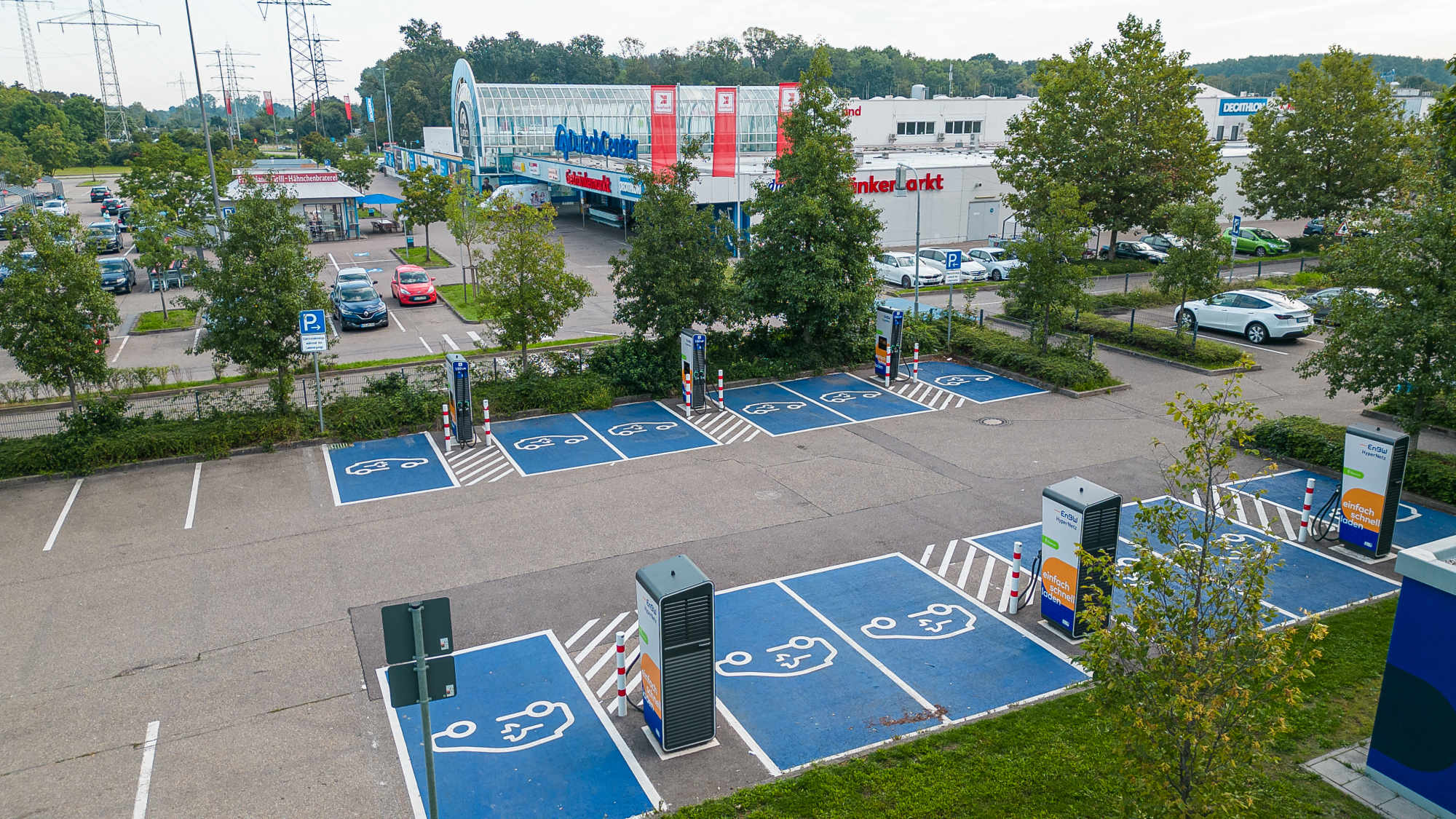 Bild Ladesäulen Parkplatz Karlsruher Durlach Center