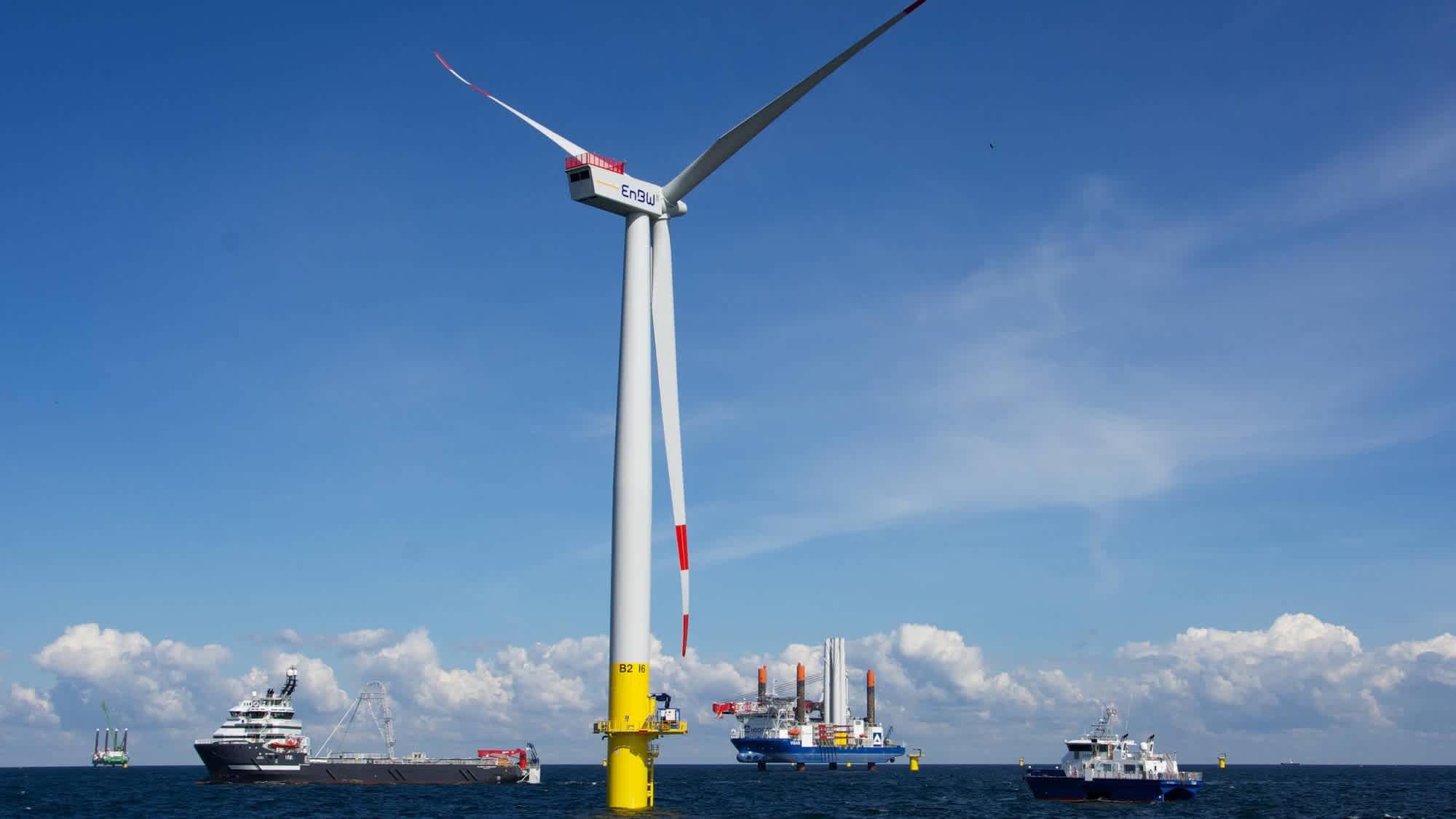 EnBW Windpark Ausfahrt Baltic 2