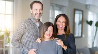 Portraitfoto einer Familie