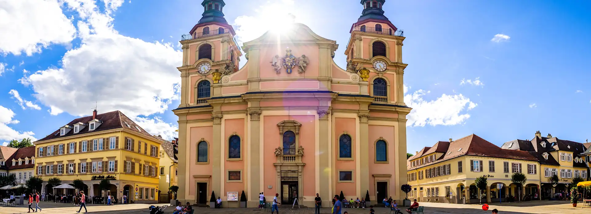 Blick auf die Kathedrale von Ludwigsburg