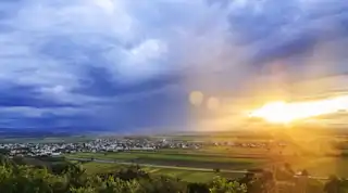 Sturm Sonne Gemeinde im Burgenland