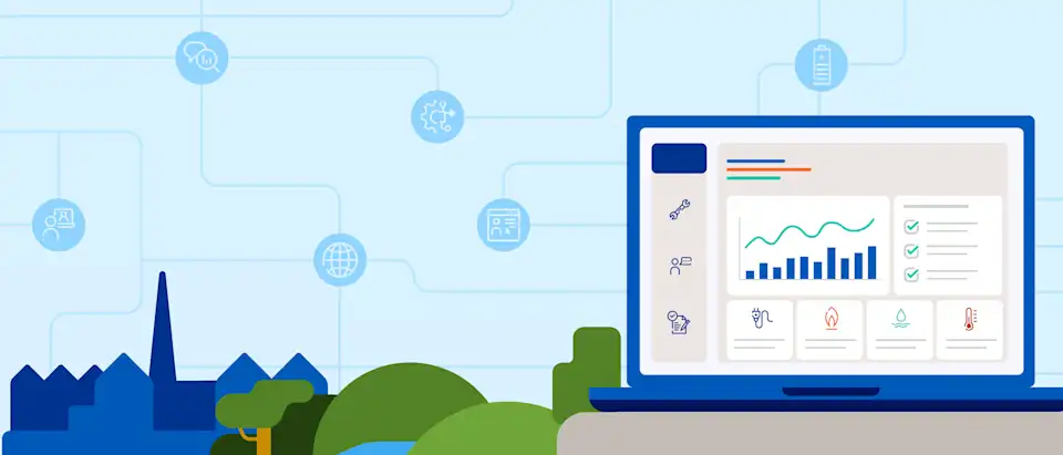 Illustration SaaS Digitale Plattform energiewirtschaftliche Abwicklung