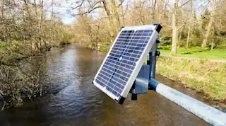 Hochwasser Fluss Solarpanel Wald Intelligente Lösungen NOYSEE