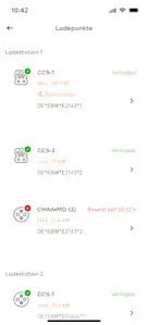 EnBW mobility+ App Screen Übersicht Ladestationen