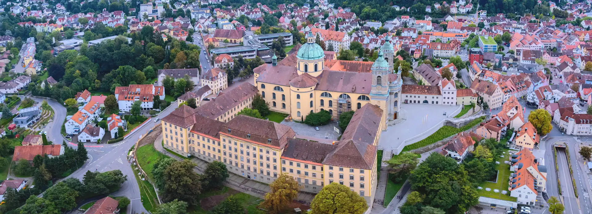 Blick auf das Kloster Weingarten