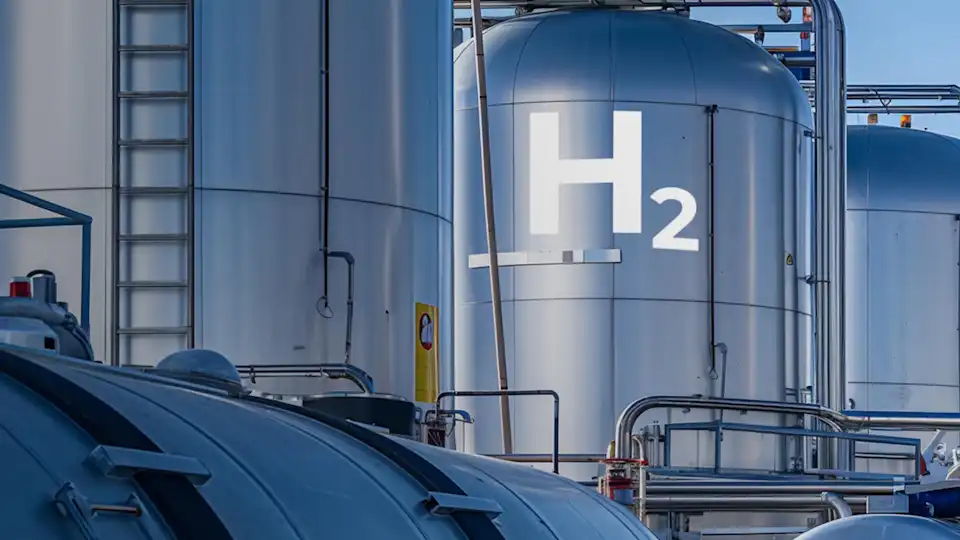 Wasserstoffanlage H2O Edelstahl Lagertanks zur Speicherung von Wasserstoff