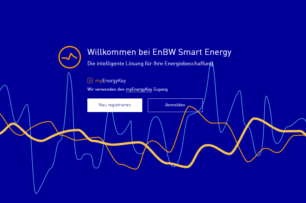 EnBW Smart Energy Suite Willkommensseite