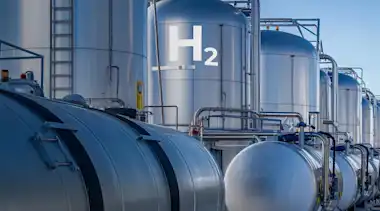 Wasserstoffanlage H2O Edelstahl Lagertanks zur Speicherung von Wasserstoff