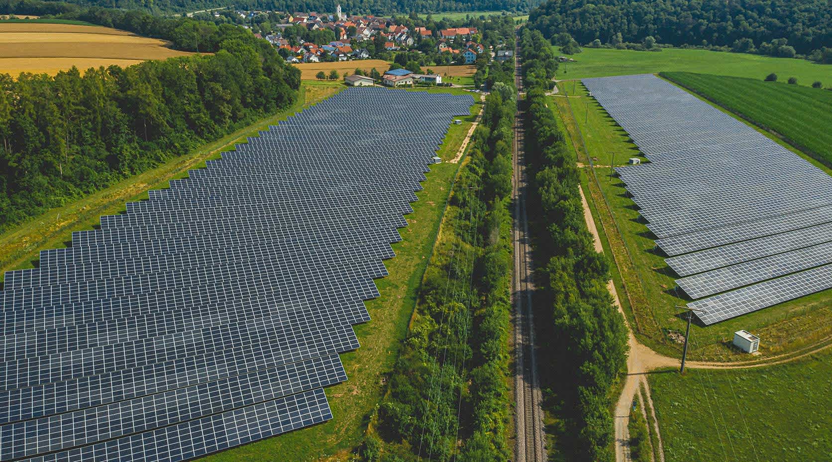 Der EnBW Solarpark in Zwiefaltendorf