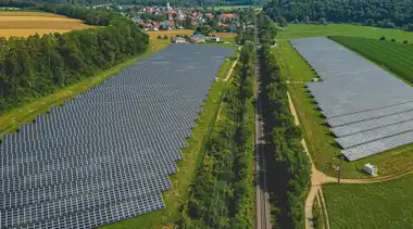 Der EnBW Solarpark in Zwiefaltendorf