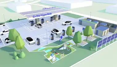 Illustration des EnBW NextLevel Ladeparks