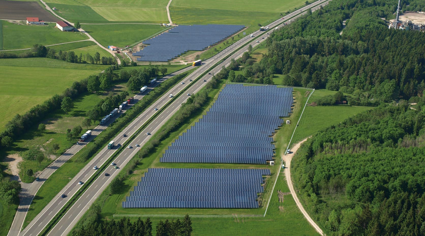 Der EnBW-Solarpark in Tuningen