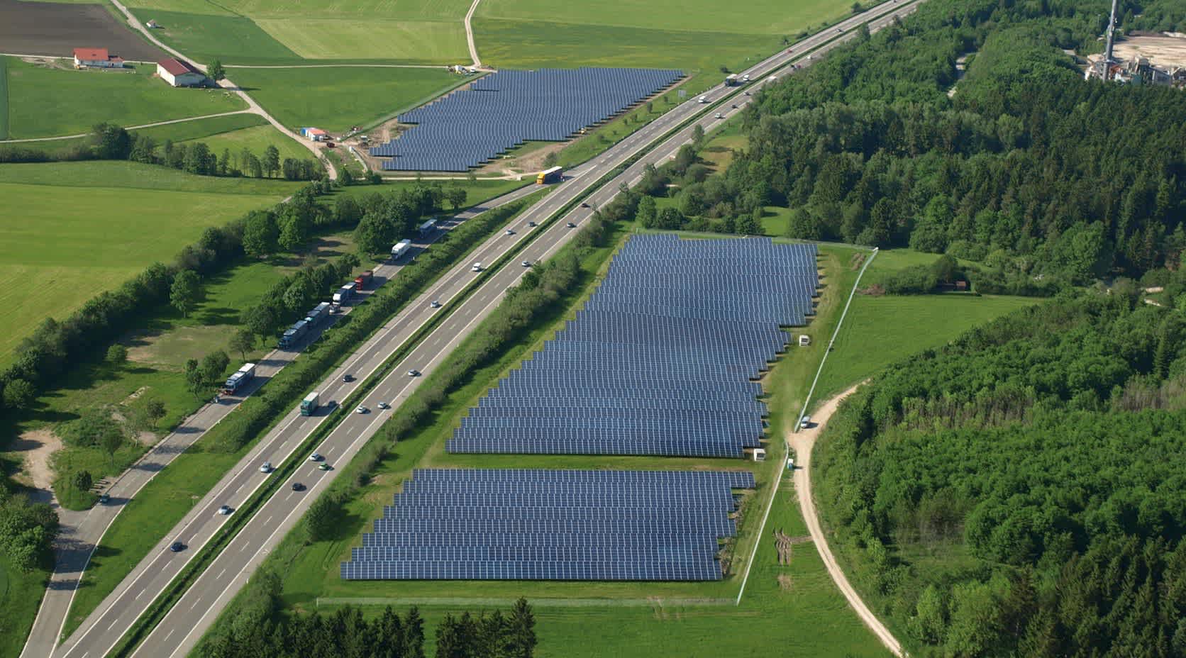 Der EnBW-Solarpark in Tuningen