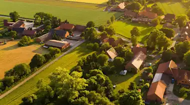 Ein Dorf von oben