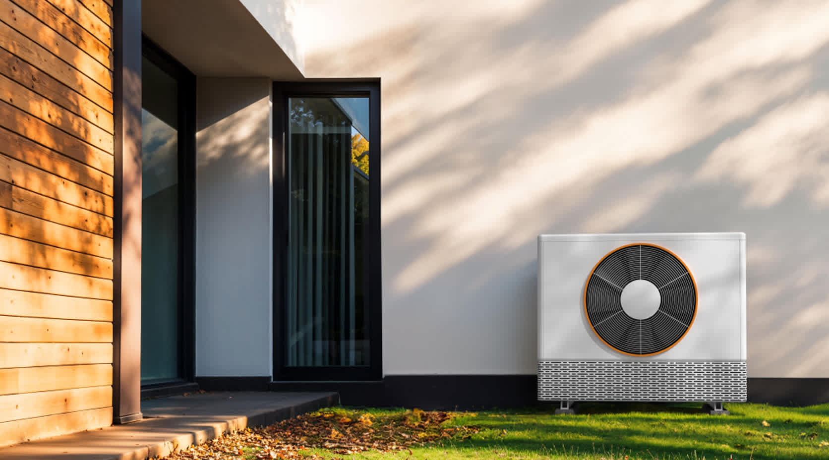 Wärmepumpe im Herbst