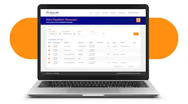 Illustration eines Laptops mit dem Utility Service Login