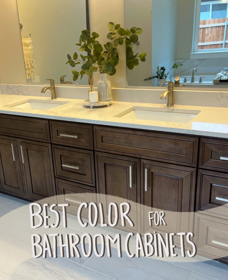 A saddle bathroom cabinet.