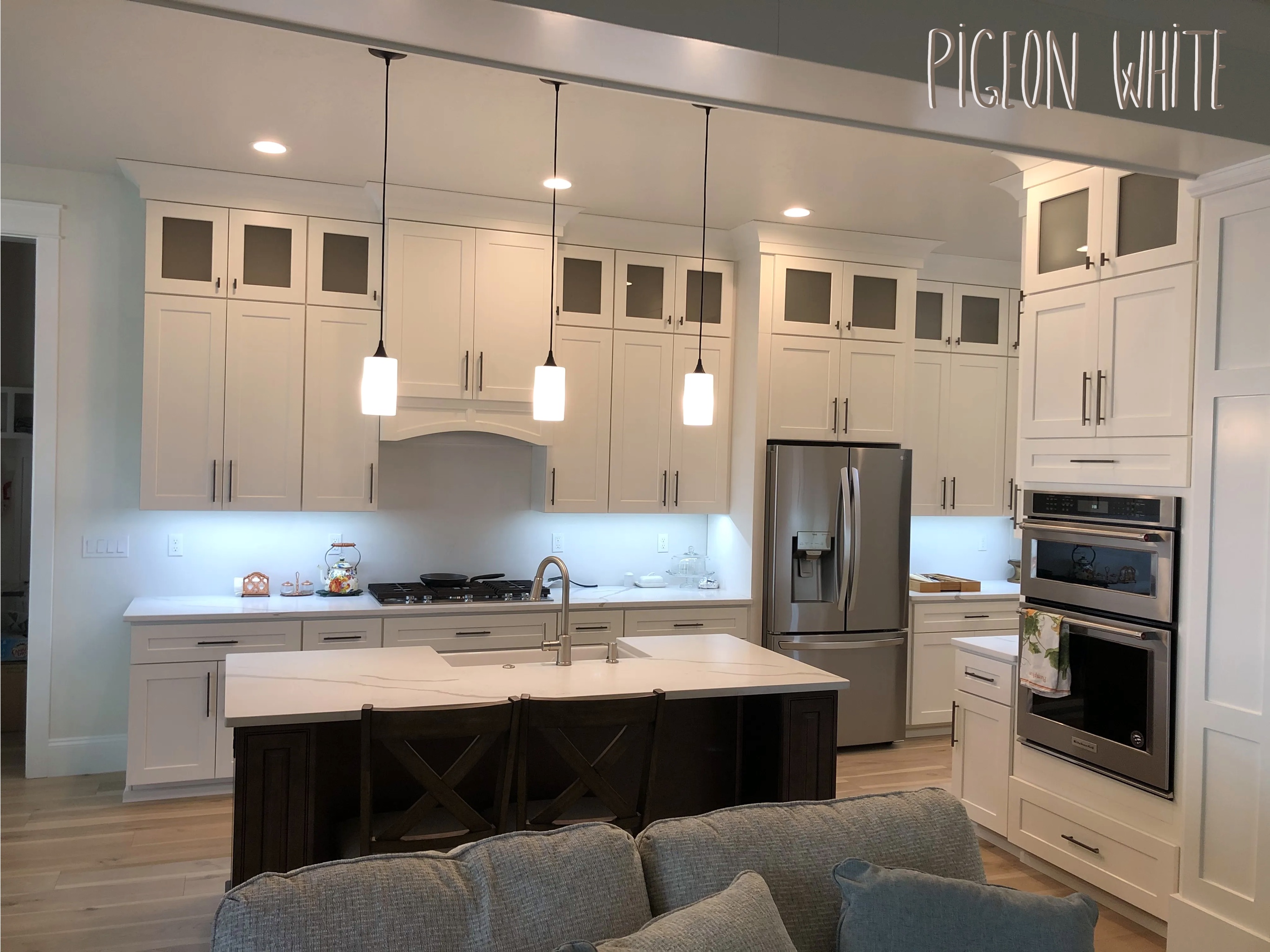 pigeon white kitchen cabinet