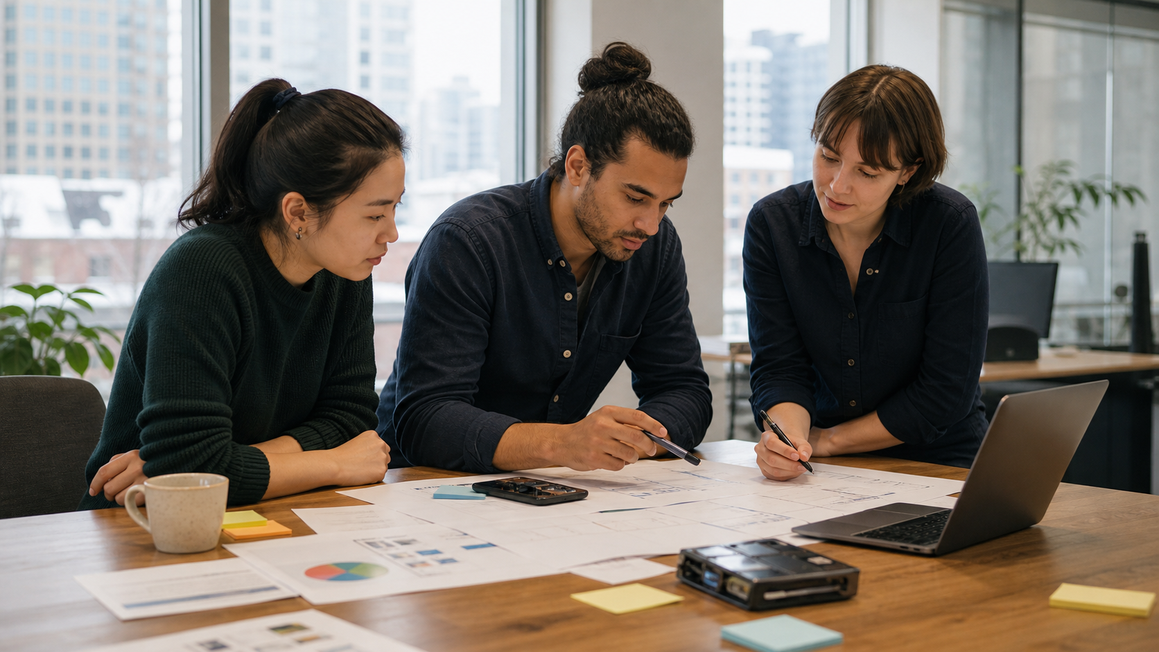 Startup team planning a non-dilutive financing strategy