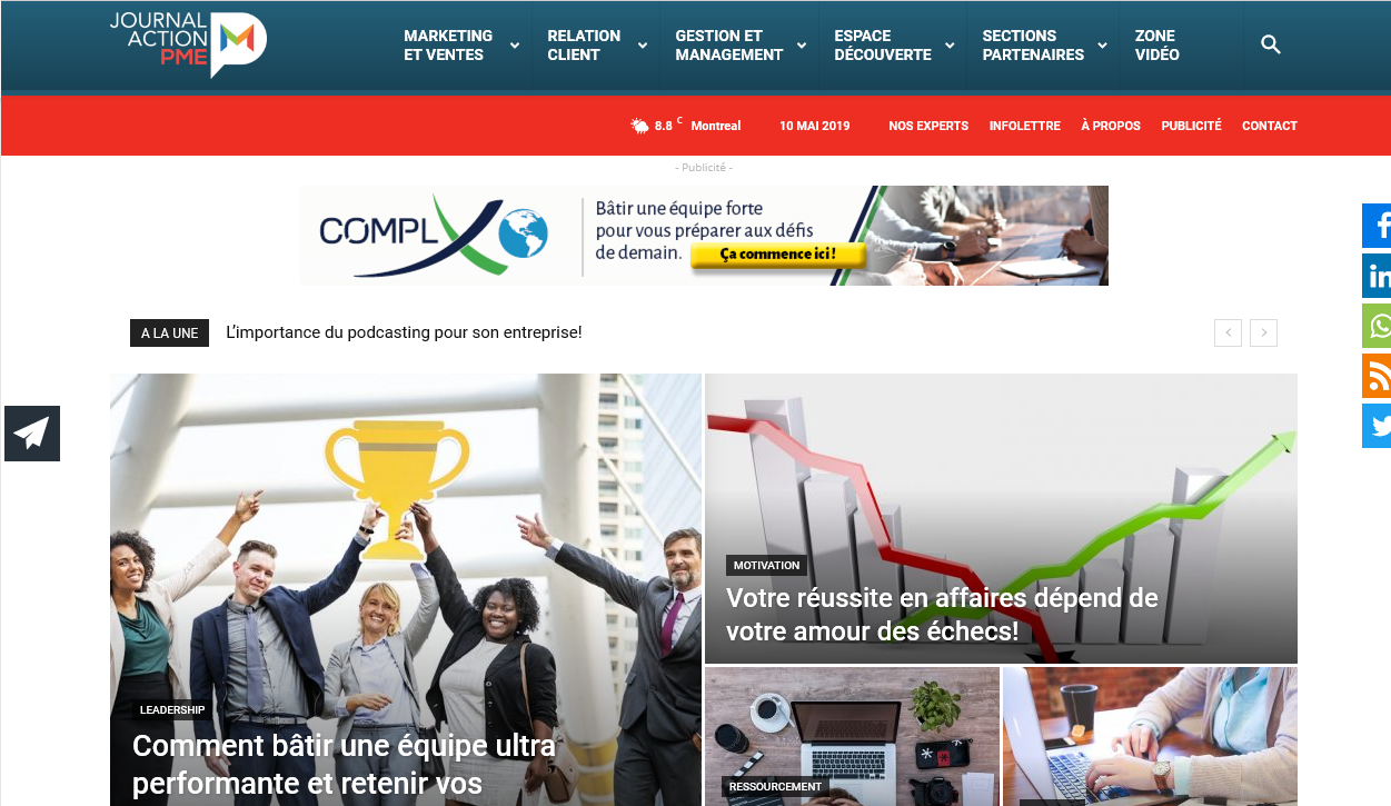 Podcast avec un entrepreneur: Martin Michaud de Journal Action PME