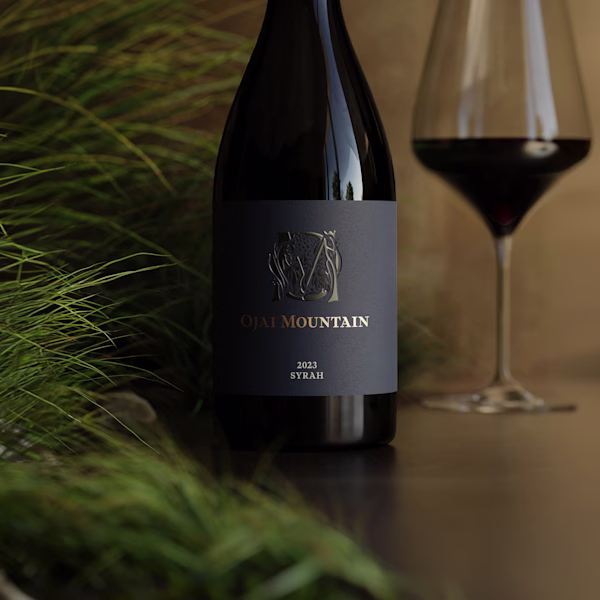 Ojai Mountain Syrah: Cool-Climate Rhône-Style Wine Ojai Mountain 2022 Syrah poured above the 2,800-foot vineyard hillside