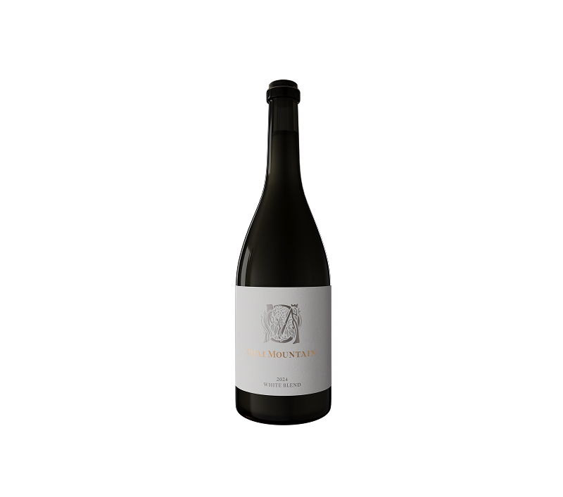Ojai Mountain 2024 White Blend bottle with cream label on a plain light background